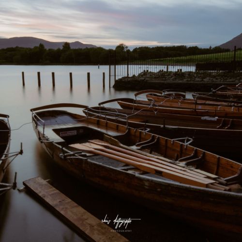 Sunset over Lake Derwentwater, Lake District