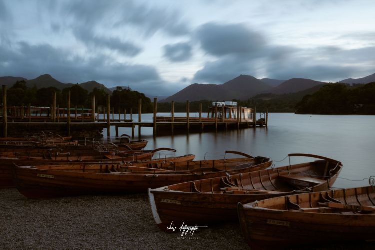 Sunset over Lake Derwentwater, Lake District