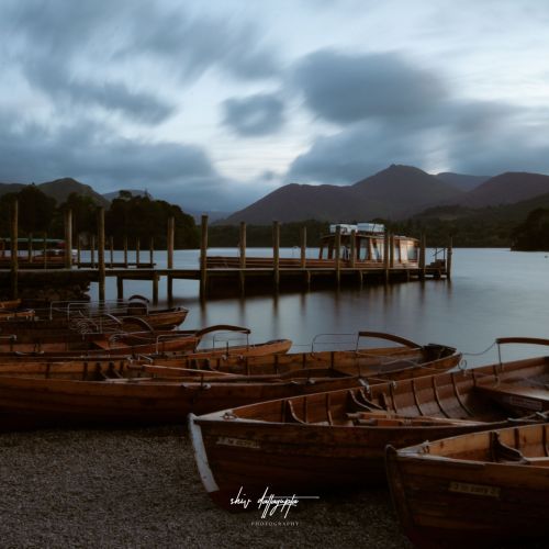 Sunset over Lake Derwentwater, Lake District